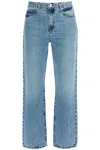Frame Light Blue High-waisted Straight Ankle Jeans Le Jane In Blue