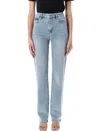 Frame The Ruler Crop Jeans In Dolly In Light Blue