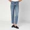 Frame Denim Trousers Washed Effect In Blue