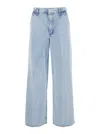 Frame Light Blue Wide Jeans In Light Blue