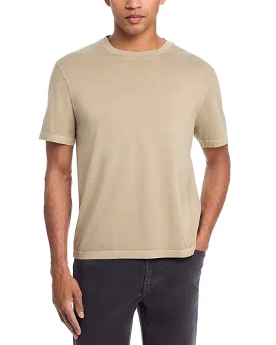 Frame Short Sleeve Light Cotton Tee In Neutral