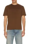 Frame Light Cotton Tee In Brown