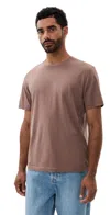 Frame Light Cotton Tee Mauve In Brown