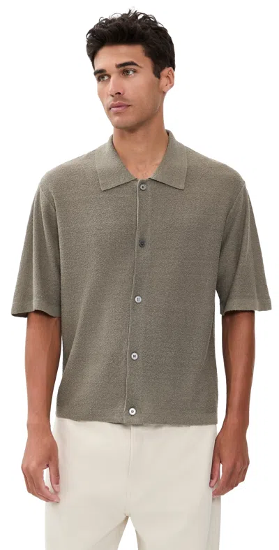 Frame Light Knit Cardigan Dusty Beige In Gray