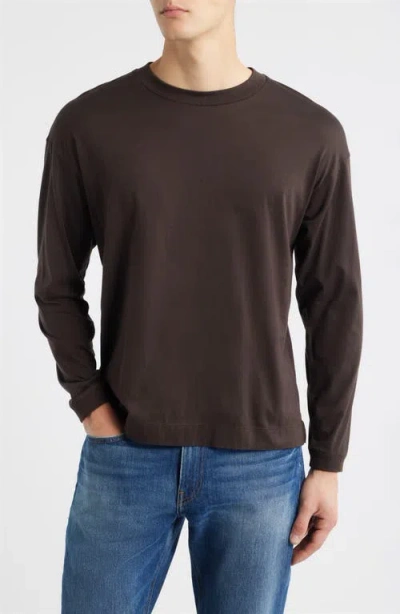 Frame Light Long Sleeve Supima® Cotton T-shirt In Brown
