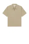 Frame Light Poplin Zip Shirt In Neutral
