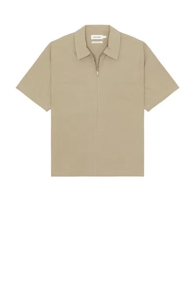 FRAME LIGHT POPLIN ZIP SHIRT