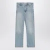 Frame Light Wash Denim Trousers In Blue