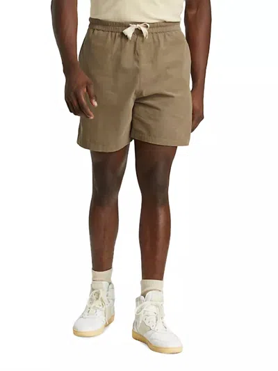 Frame Light Weight Cord Shorts In Dark Beige In Brown