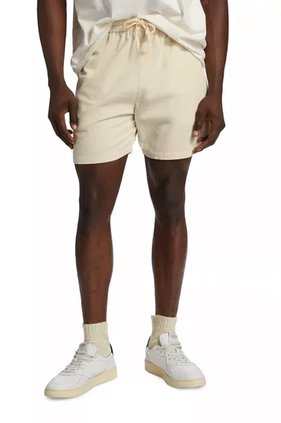 Frame Light Weight Cord Shorts In White Beige