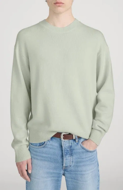 Frame Lightweight Cashmere Crewneck Sweater In Green