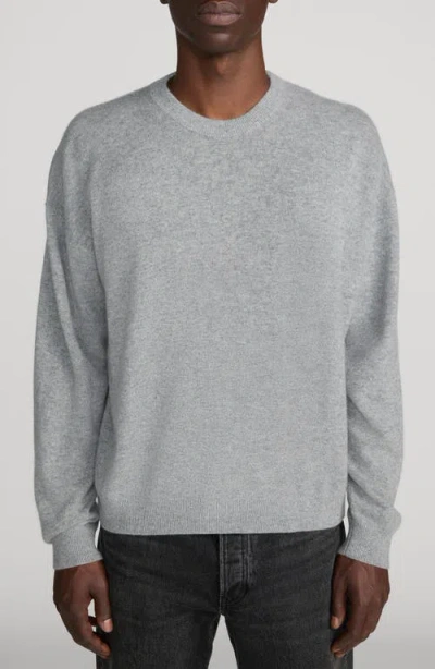 Frame Lightweight Cashmere Crewneck Sweater In Gray