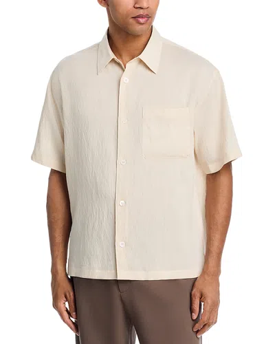 Frame Lightweight Short Sleeve Shirt In Neutral