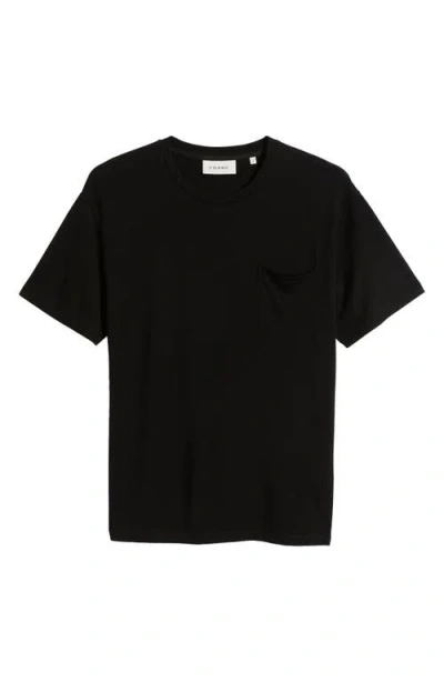 Frame Lightweight Wool T-shirt In Black