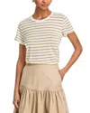 Frame Linen Baby Tee In Dark Khaki