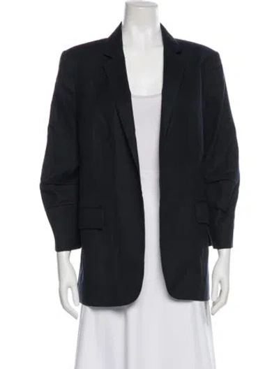 Pre-owned Frame Linen Blazer In Gray