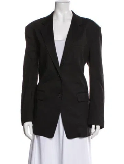 Pre-owned Frame Linen Blazer In Gray