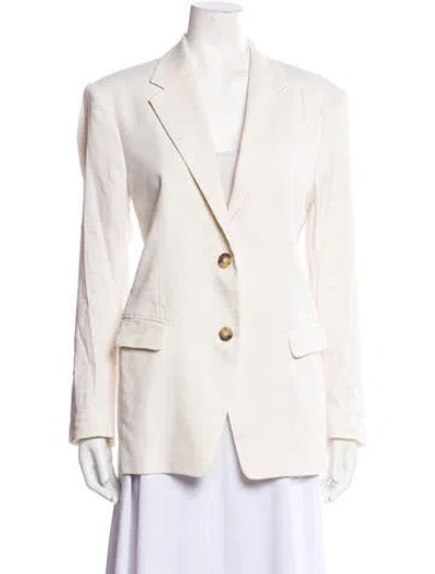 Pre-owned Frame Linen Blazer In Neutral