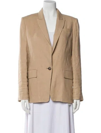 Pre-owned Frame Linen Blazer In Neutral