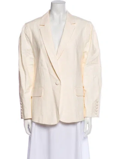 Pre-owned Frame Linen Blazer In Neutral