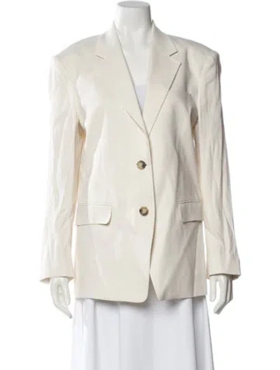 Pre-owned Frame Linen Blazer In Neutral