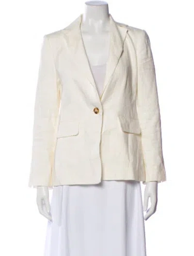 Pre-owned Frame Linen Blazer In Neutral