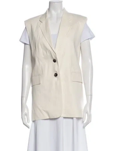 Pre-owned Frame Linen Blazer In Neutral