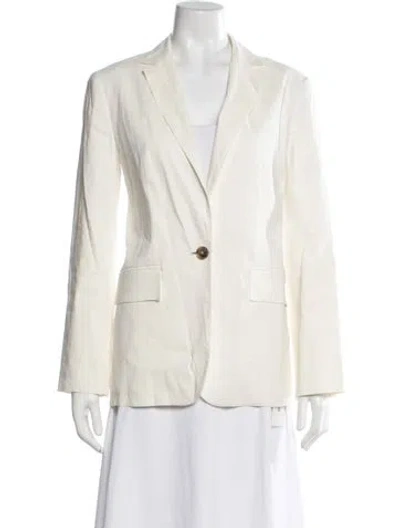 Pre-owned Frame Linen Blazer In Neutral