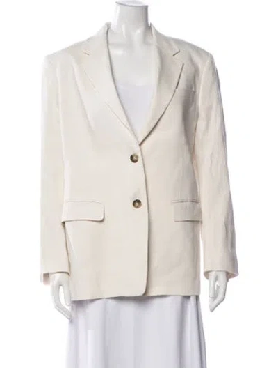 Pre-owned Frame Linen Blazer In Neutral