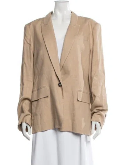 Pre-owned Frame Linen Blazer In Neutrals