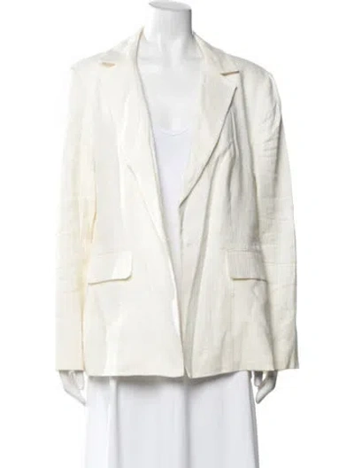 Pre-owned Frame Linen Blazer In Neutrals