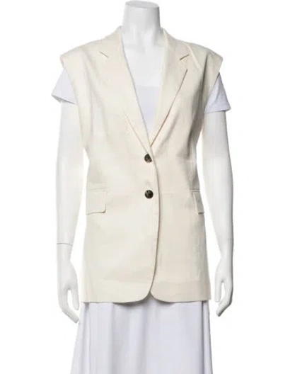 Pre-owned Frame Linen Blazer In Neutrals