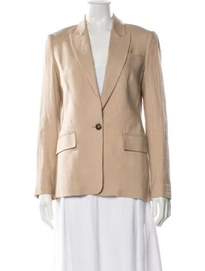 Pre-owned Frame Linen Blazer W/ Tags In Neutral
