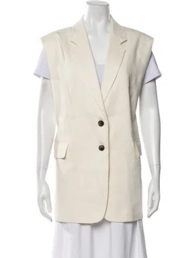 Pre-owned Frame Linen Coat In Neutral