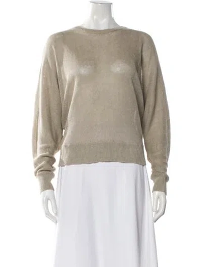 Pre-owned Frame Linen Crew Neck Sweater In Neutral