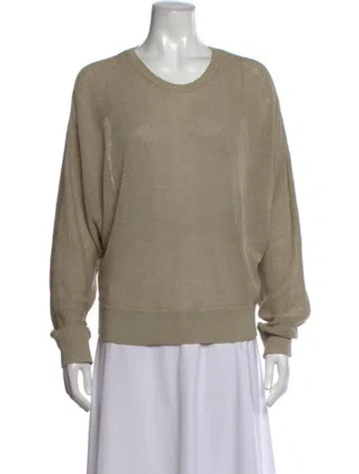 Pre-owned Frame Linen Crew Neck Sweater In Neutrals