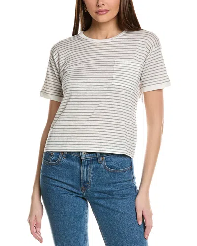 FRAME FRAME LINEN CROPPED T-SHIRT