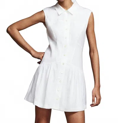 Frame Linen Day Mini Dress In White