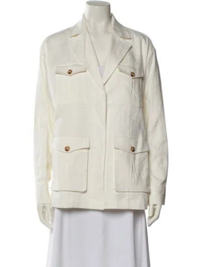 Pre-owned Frame Linen Jacket In Neutral