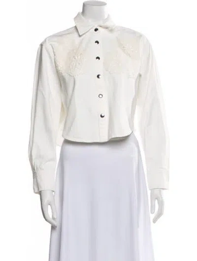 Pre-owned Frame Linen Jacket W/ Tags In White