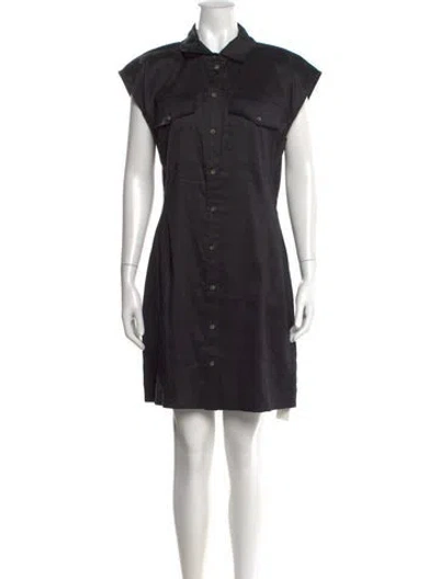 Pre-owned Frame Linen Knee-length Dress W/ Tags In Black