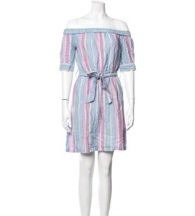 Pre-owned Frame Linen Mini Dress In Multi