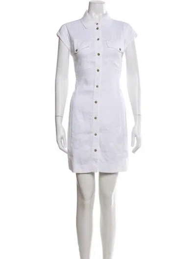 Pre-owned Frame Linen Mini Dress In Neutral