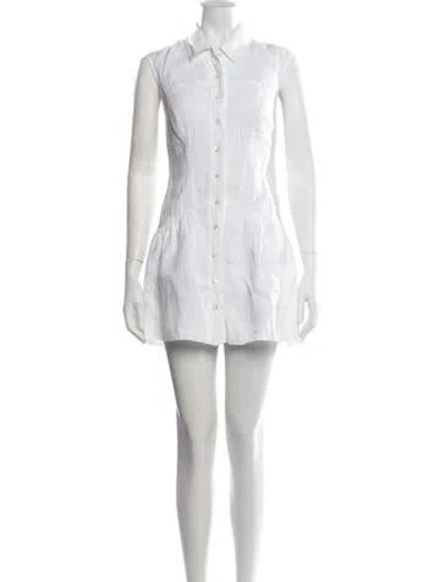 Pre-owned Frame Linen Mini Dress In Neutrals