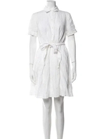 Pre-owned Frame Linen Mini Dress In White
