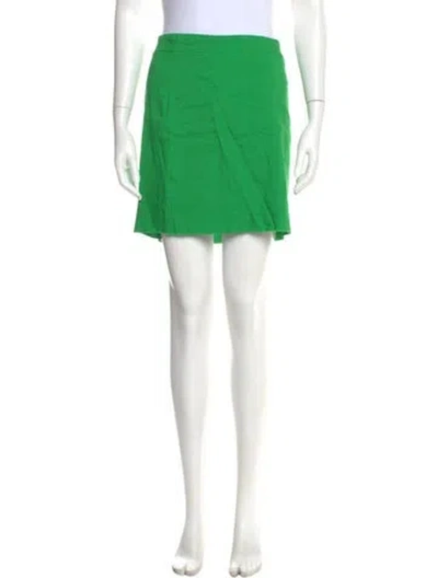 Pre-owned Frame Linen Mini Skirt In Black