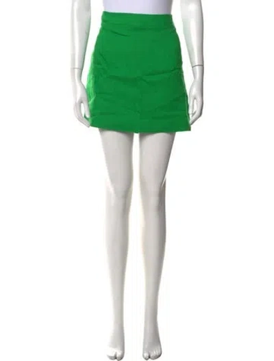 Pre-owned Frame Linen Mini Skirt In Black