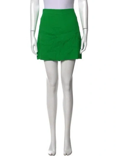 Pre-owned Frame Linen Mini Skirt In Black
