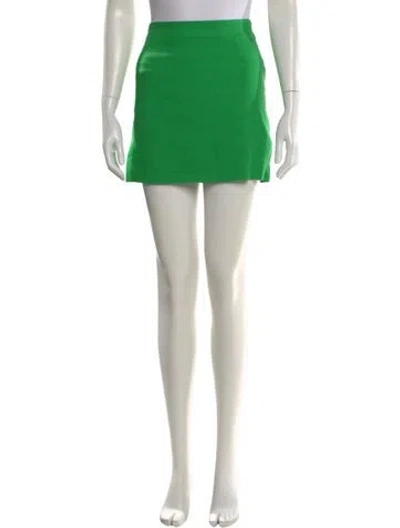 Pre-owned Frame Linen Mini Skirt In Green