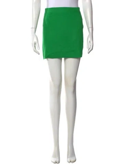 Pre-owned Frame Linen Mini Skirt In Green